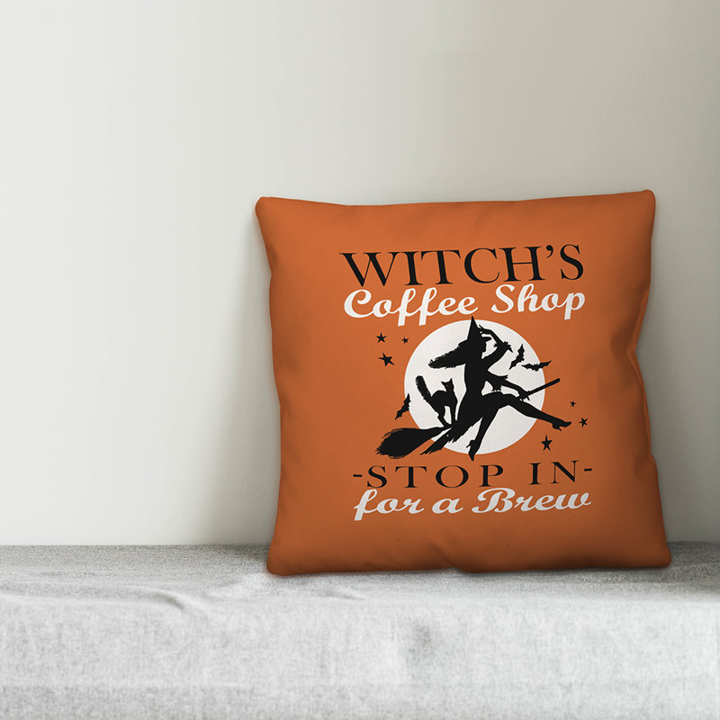  Coussin Witch's Coffee Shop, Utilisation intérieure seulement, 20 po x 20 po