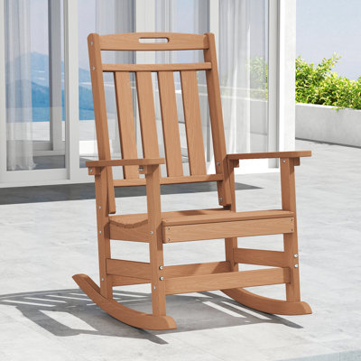 All-Weather HDPE Rocking Chair – Heavy-Duty Outdoor Patio Rocker with High Back for Ultimate Comfort – Perfect for Porch, Lawn & Garden