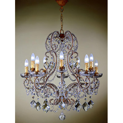 10 - Light Candle Style Tiered Chandelier