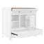 Meuble-lavabo multifonctionnel de 36 po avec lavabo 36 po avec portes et tablettes de rangement et tiroirs, blanc-121086335
