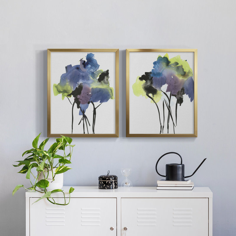 Nature's Bouquet I, toile encadrée de qualité supérieure - prête à être accrochée, H 16 po x l 38 po x P 1,5 po
