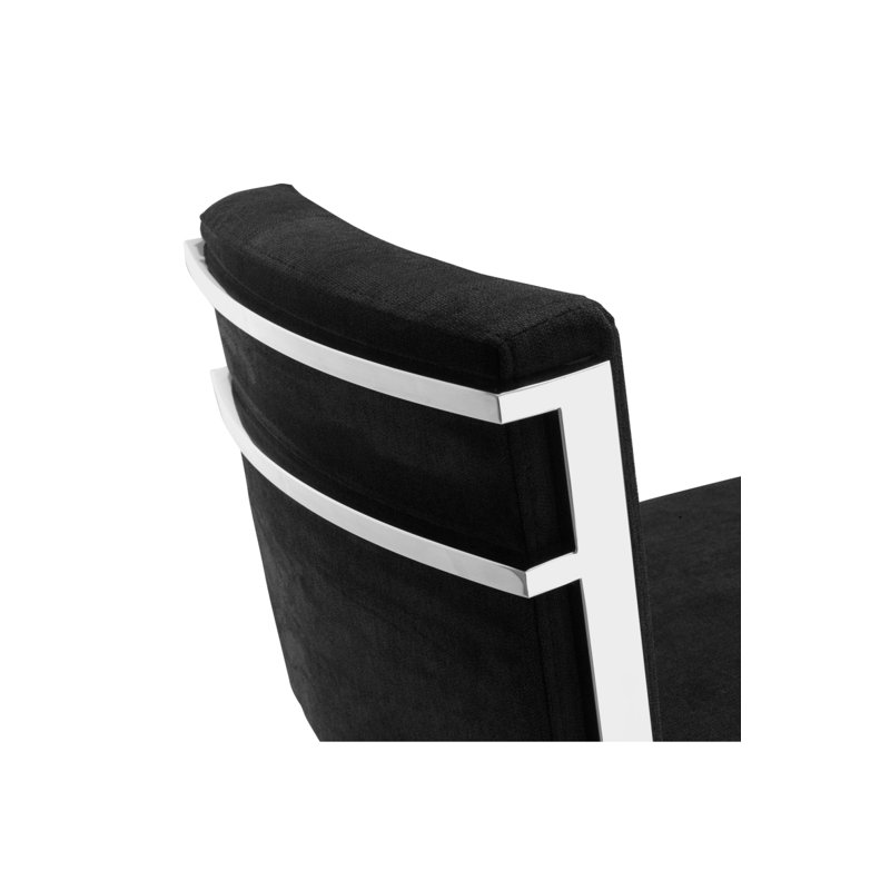 Scott Upholstered Stool with Metal Frame, Counter Stool (26” Seat Height), Gold