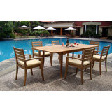 Breanna Outdoor 7 - Piece Teak Dining Set