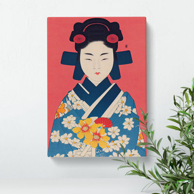 Graceful Geisha - Wrapped Canvas
