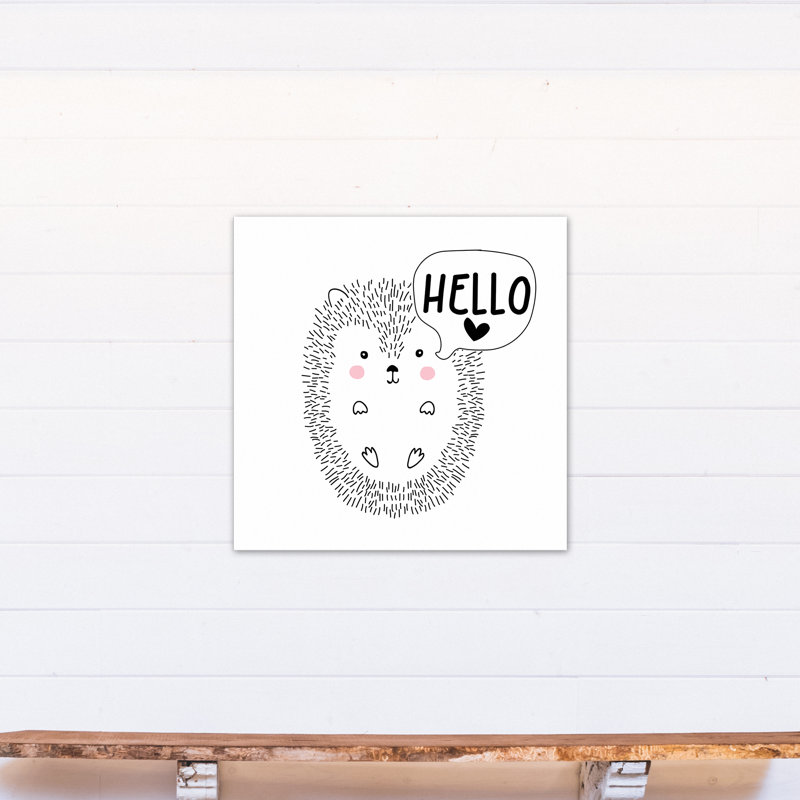 « hello hedgehog », art encadré Anley, H 30 po x l 30 po x P 1,25 po, Toile tendue