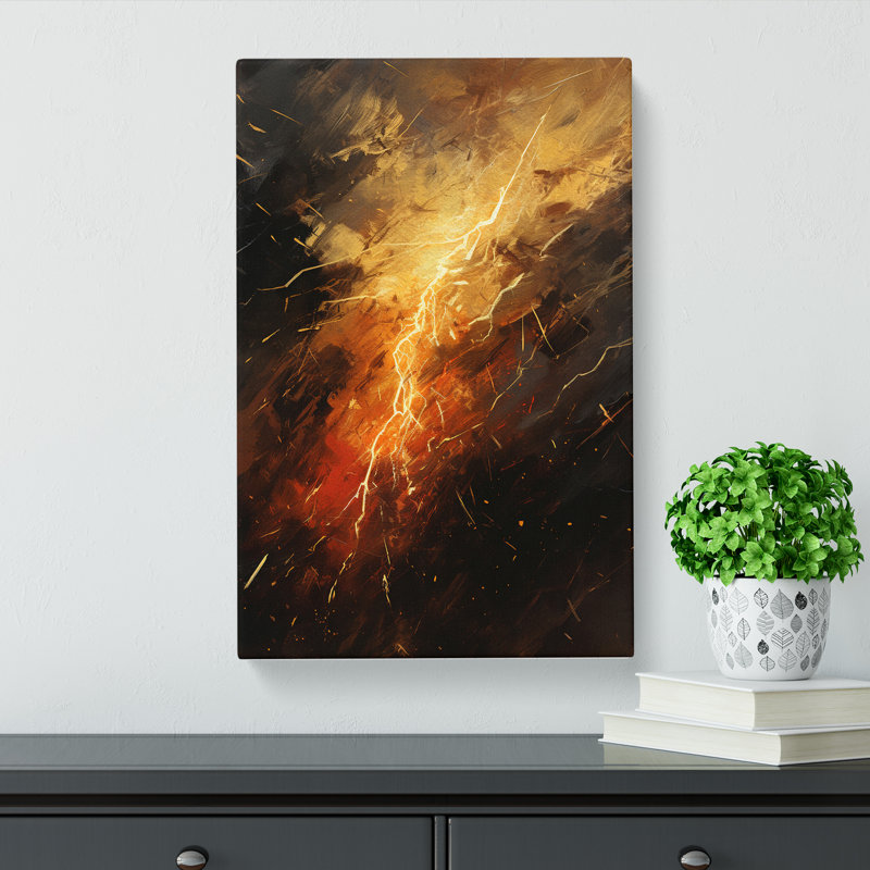 Thunderstorm Gestural - No Frame Print, 50cm H x 35cm W x 3cm D