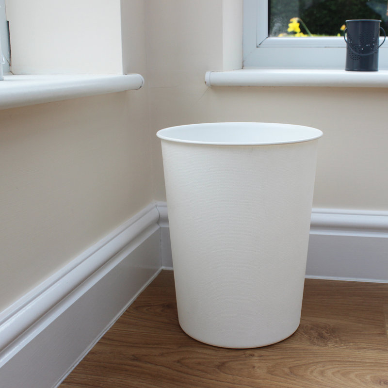 Plastic Open Waste Bin - 26.5L, White