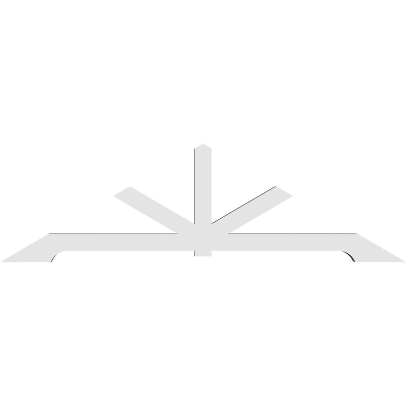 Vanguard Architectural Grade PVC Gable Bracket, 28" H x 96" W (Pitch: 7/12), 4" D x 4" F