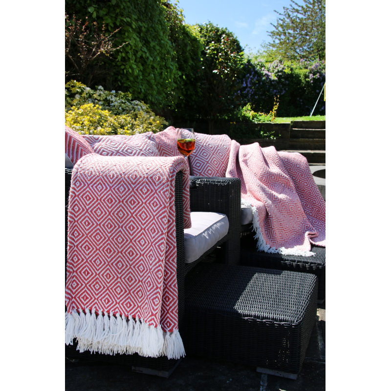 Stauton Throw Blanket, Coral Pink