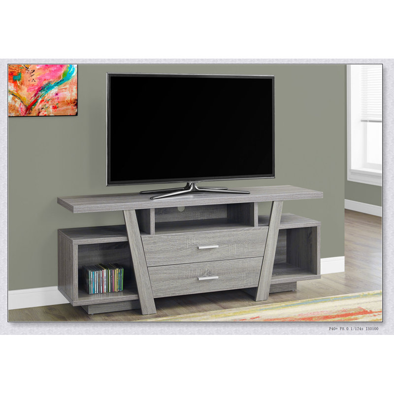 Meuble télé, console de 60 po, meuble multimédia, tiroirs de rangement, salon, chambre à coucher, stratifié, contemporain, moderne