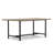 Campbell 72"W Mango Wood Industrial Dining Table, Powder-Coated Metal Base, Rectangle-1565328149