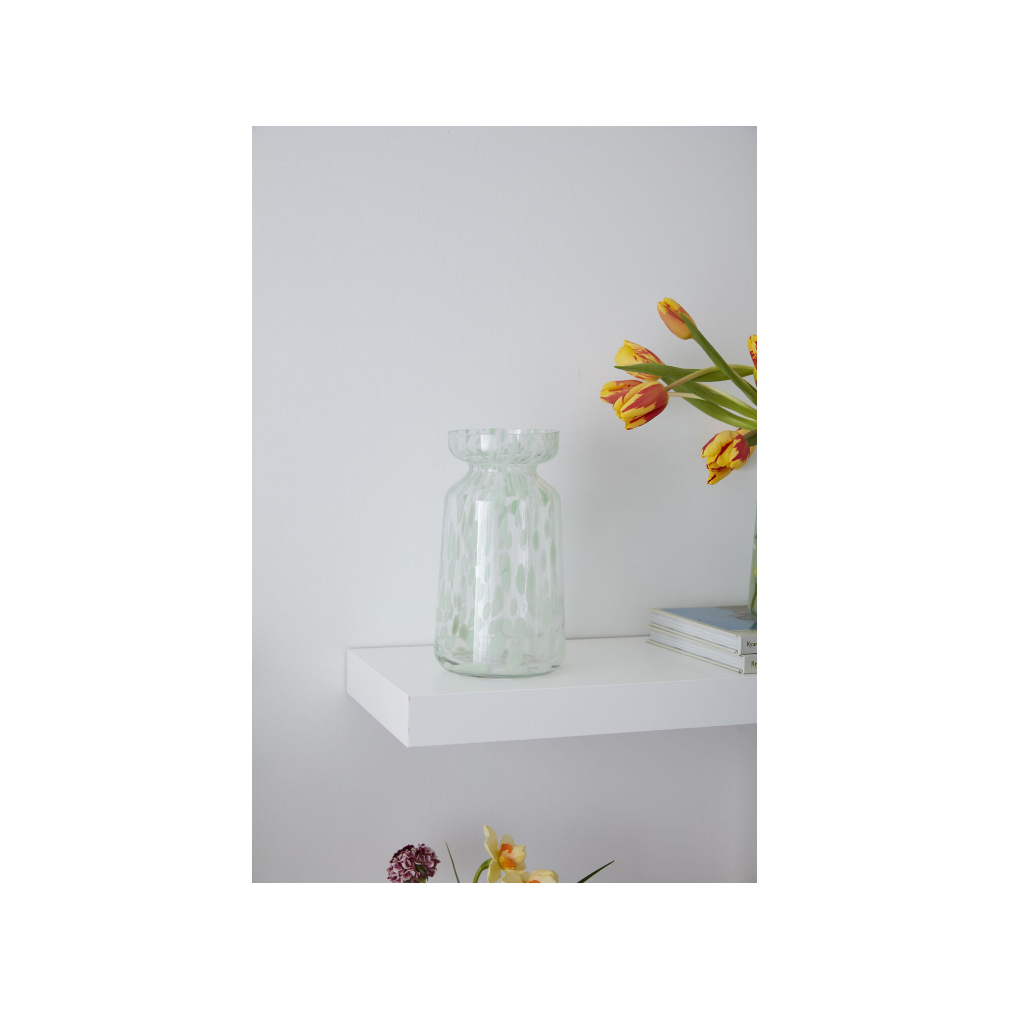Aude 9.75'' Glass Table Vase, Green