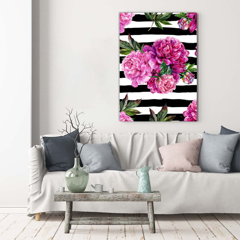 Peonies - Wrapped Canvas Print