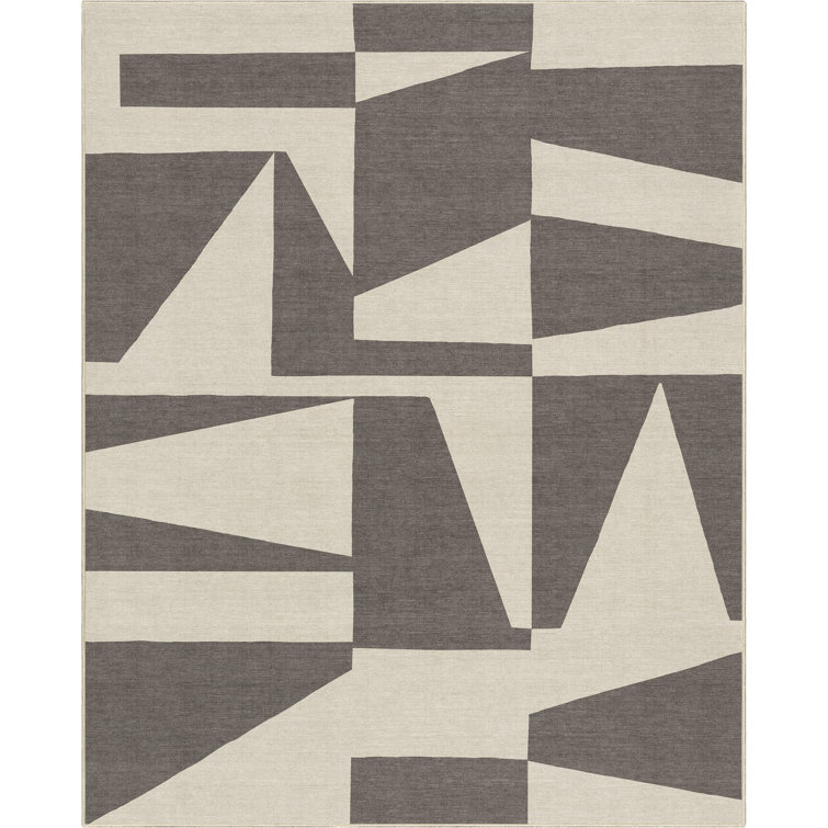 Kehr Canyon Geometric Brown Flatwoven Rug – Easy Clean & Durable