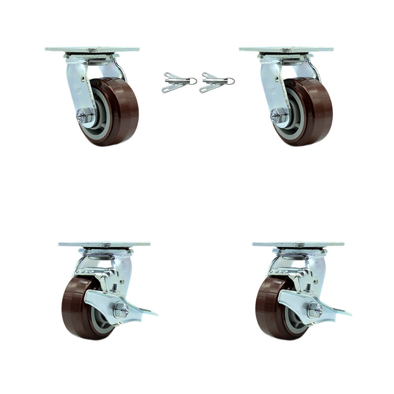 Ensemble de 4 roulettes en polyuréthane