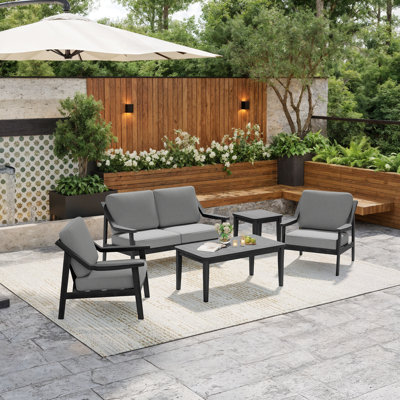 5-Piece Outdoor Conversation Set, Perfect for Entertaining with Included Tables