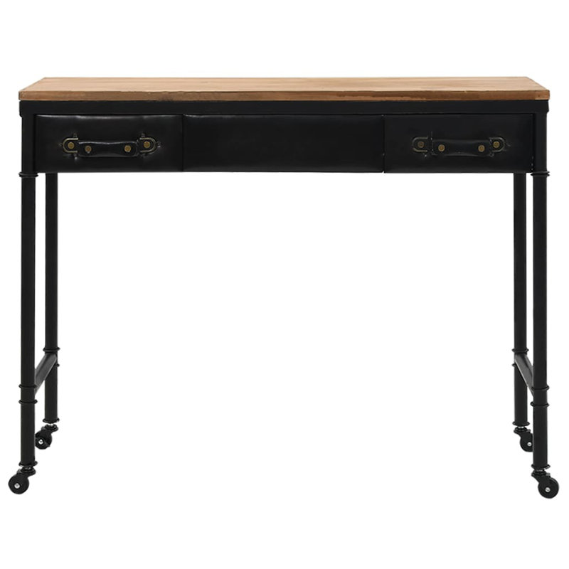 Console Table with Castors 39.4"x13"x31.5" Solid Wood Fir