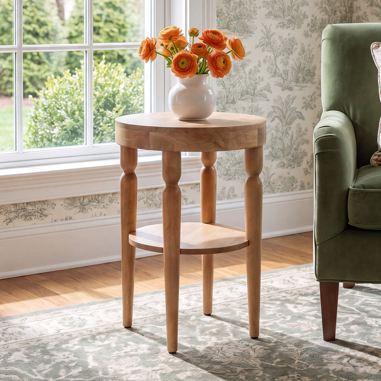 Dalia 16" Mango End Table, Walnut