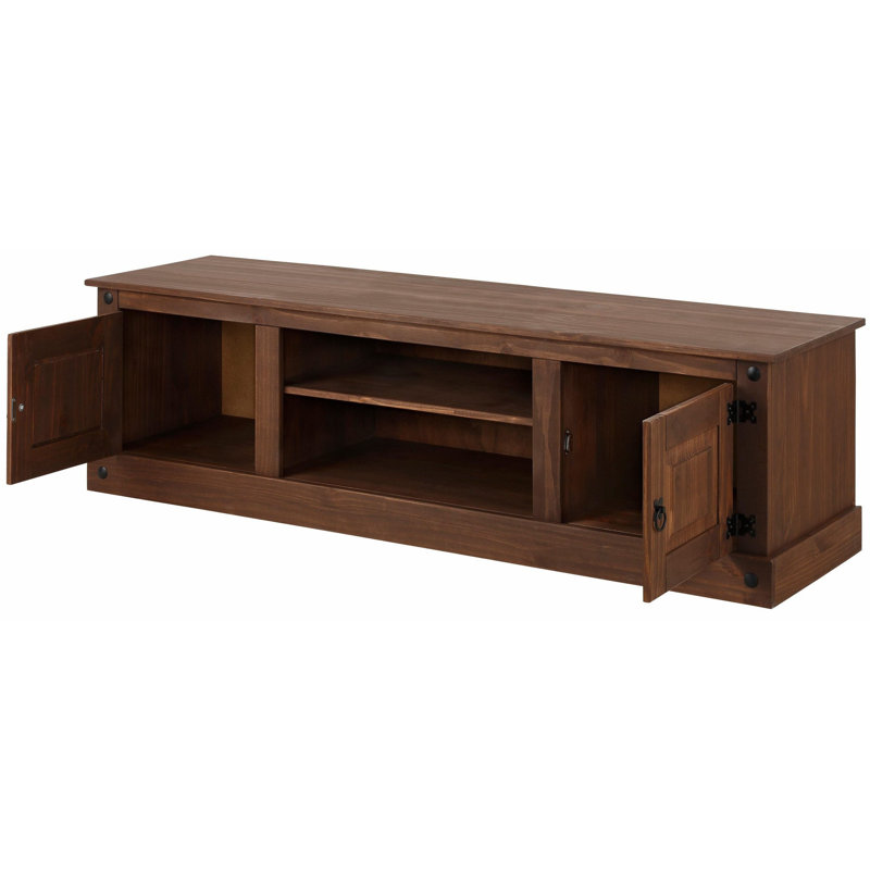Appomattox Unfinished TV Stand for TVs up to 70", Dark Brown