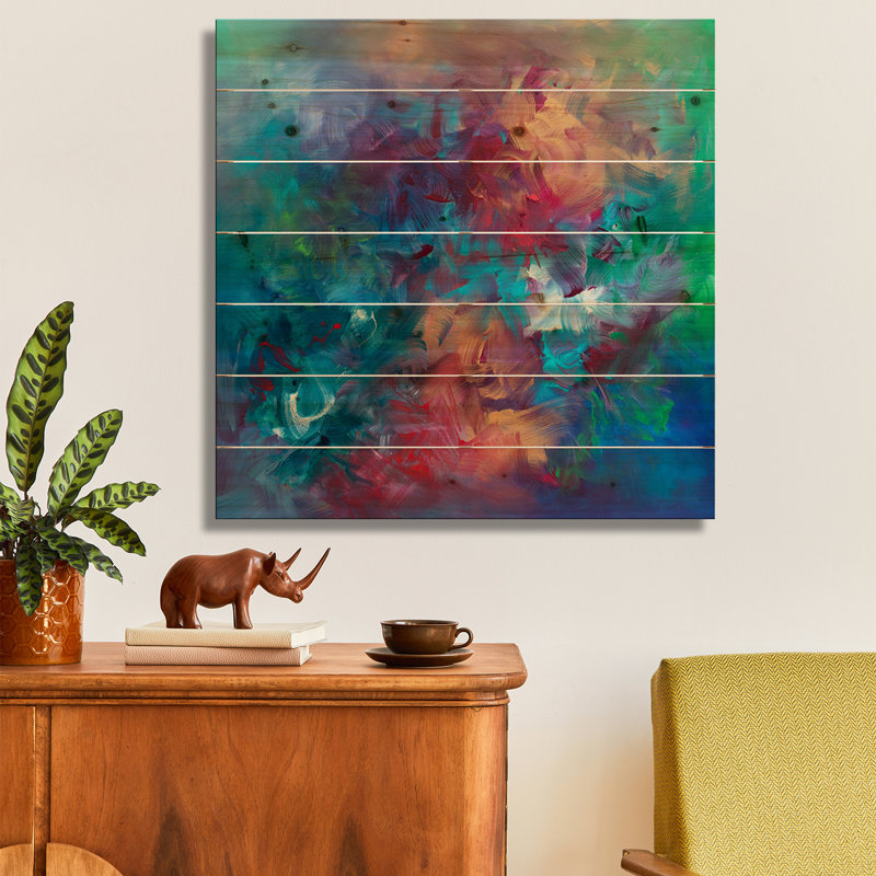 Reproduction d'art mural en bois - Coucher de soleil d'été par Paresh Nrshinga