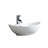 Modern Ceramic Oval Vessel Bathroom Sink with Overflow