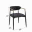 Chaise d'appoint en chenille noire et finition noire Jaramillo (ensemble de 2)