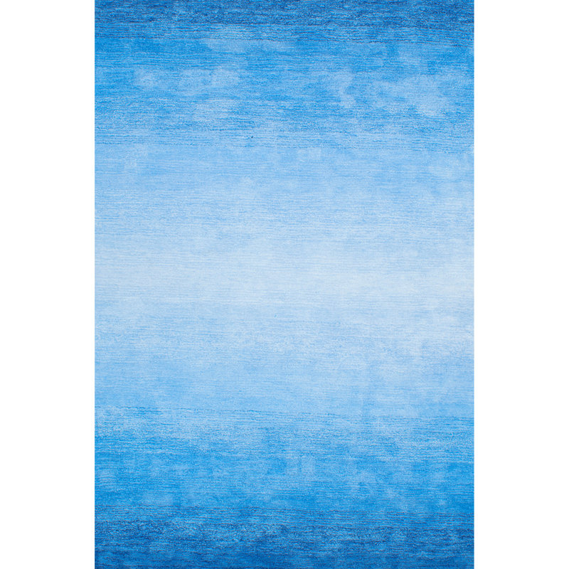 Tapis bleu fait à la main Antwaun, Rectangle 4 pi x 6 pi
