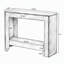 Console 41 po, table de couloir avec rangement ouvert