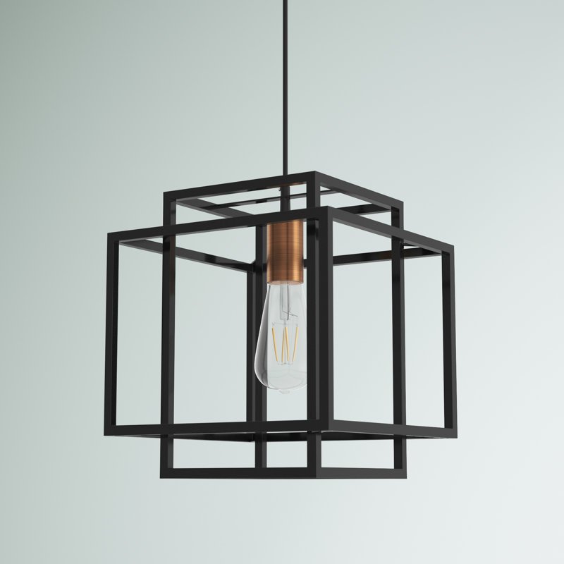 Breen 1 - Light Black Lantern Pendant