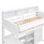 Lit mezzanine simple en bois, blanc, avec tablettes pour lit-118082493