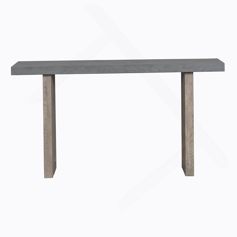 Uniquely Designed Oak Veneer Console Table With Distinctive Side Shapes, Suitable For Entryway, Hallway, Living Room, Foyer, Corridor