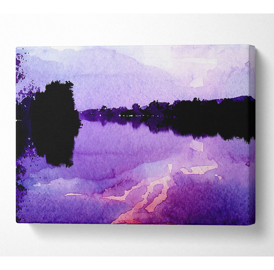 Kunstdruck Lilac Lake Reflections auf Leinwand