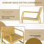 Allenport 5 Patio Conversation - 3, 2 chaises, tables basses, rouille, polypropylène, imperméable, facile à assembler, espace intérieur / extérieur de conception emboîtable avec chaises et structure, polypropylène-121264516