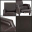 Fauteuil inclinable à dossier poussoir: Fauteuil inclinable gris de style transitionnel avec structure en bois massif-362361474