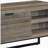 Rustic Oak and Black Coffee Table with Open Storage