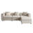 Modern Beige L Shape Sofa For 4 People,Sectional Sofa Couch With Storage Ottoman For Living Room-124594633