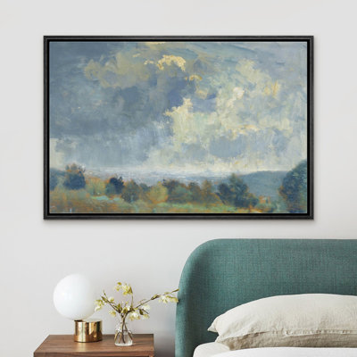 «Clouds Cloudy Sky Country Landscape Vintage», minimaliste moderne ferme photos murales, impression numérique sur toile, impression numérique sur toile encadrée