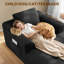 Modern 161cm corduroy indoor chair lounge without frame with side storage bag-790137362