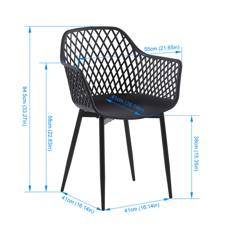 Amoure Dining Chair, Black