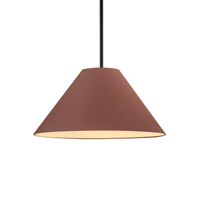 Radiance - Avola 1-Light Pendant - Muted Yellow - Matte Black - 15"W x 7.25"H - Dedicated LED - Rigid Stem