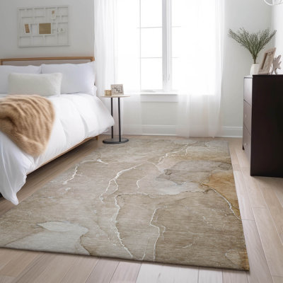 Premium Machine Washable Cerrito AMF511 Beige Rug