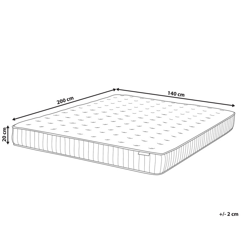 Brantner Pocket Sprung Mattress, European Double (140 x 200cm), Firm