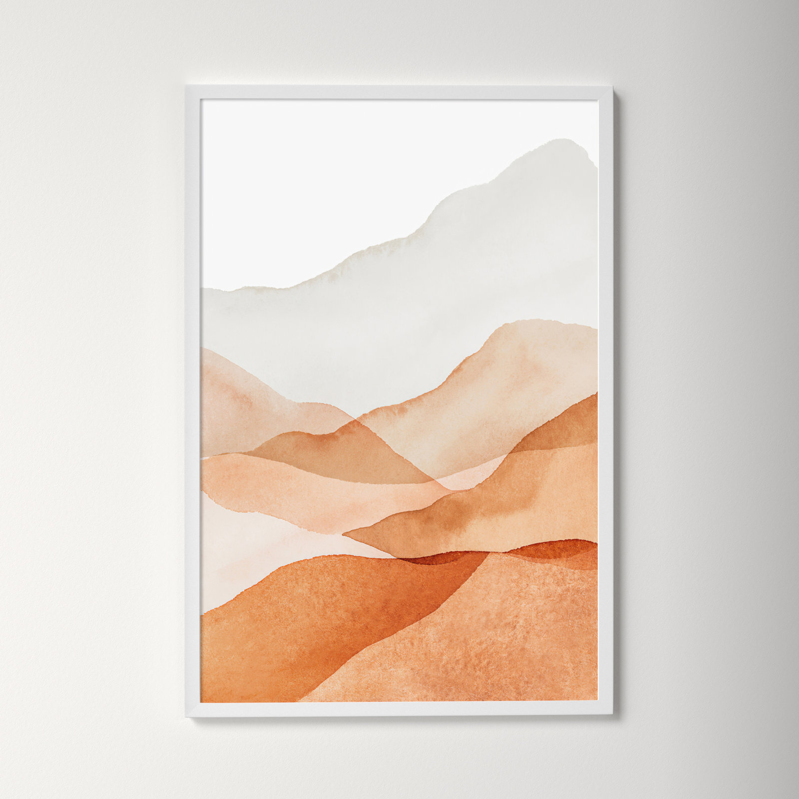 Mountain Range III by Amy Lighthall, White, 34.25" H x 23.25" W x 0.88" D