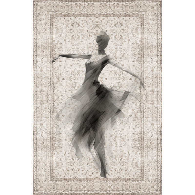 Tapis décoratif ballerine, Tapis de couloir 2 pi 8 po x 6 pi 7 po