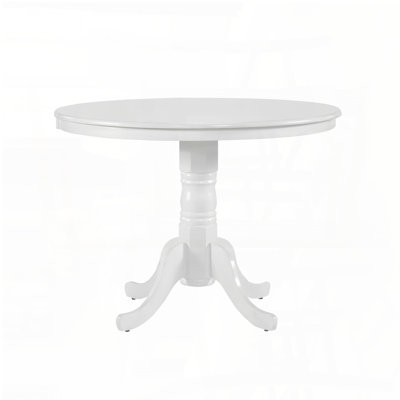 Table de salle à manger blanche ronde Farmhouse