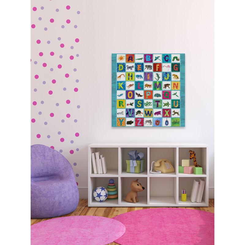 Osborn Osborn Animal Alphabet - No Frame Print on Canvas, 122cm H x 122cm W x 3.81cm D
