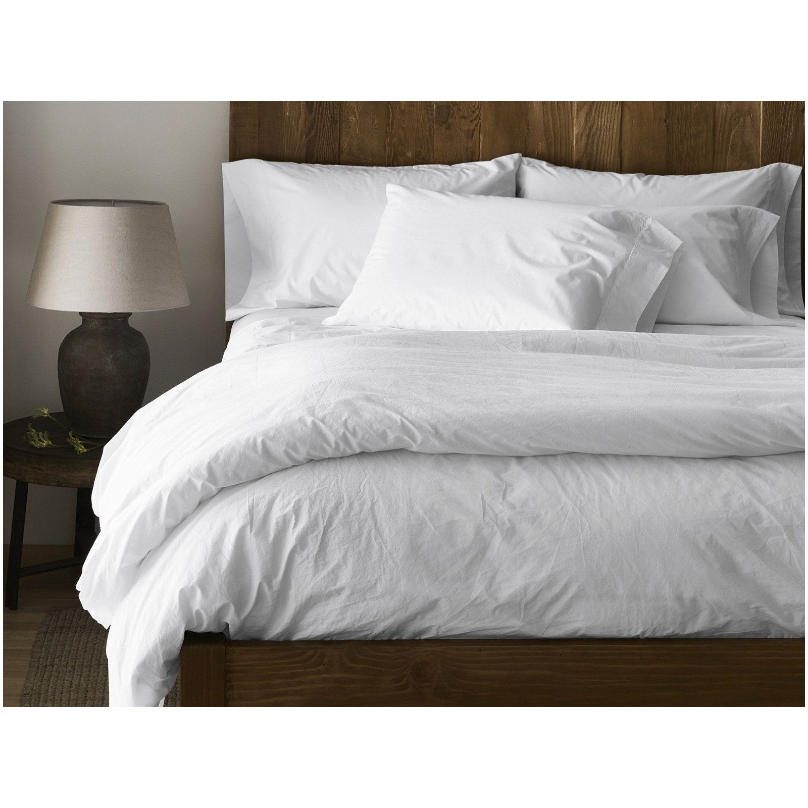 100% Cotton Percale Fitted Sheet, Alpine White, Full Fitted Sheet