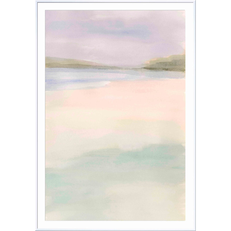 «Island Calm I» par Stellar Design Studio - Peinture encadrée, Blanc, H 20 po x l 20 po