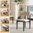 Mid-Century Modern Wood Dining Chairs, Upholstered PU Leather Wood Dining Chair Side Chair, Fully Assembled-1474336981