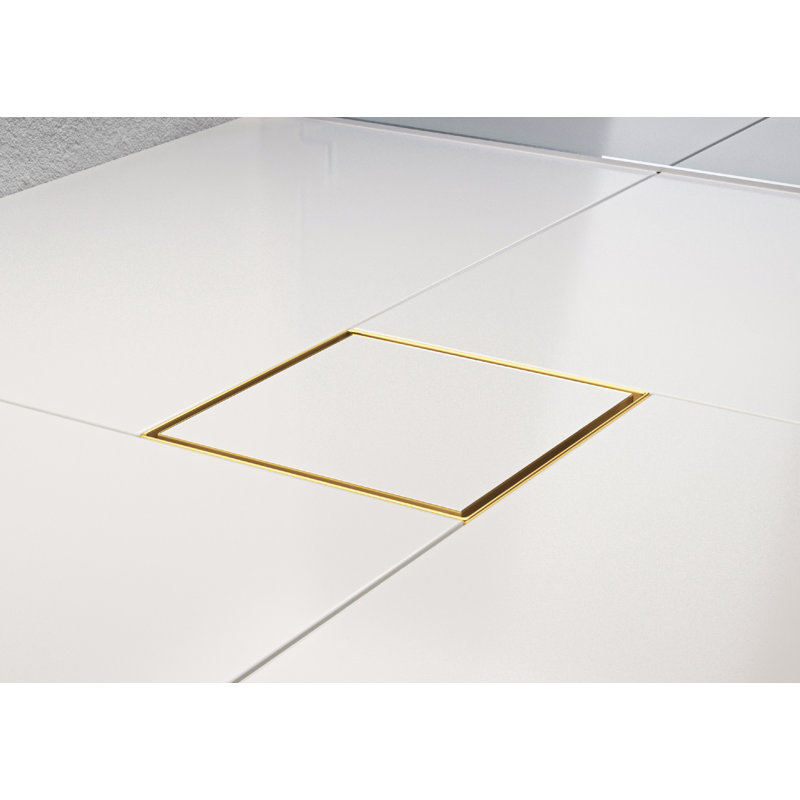 Kingston Brass Watercourse 6" Square Shower Drain, Laiton brossé